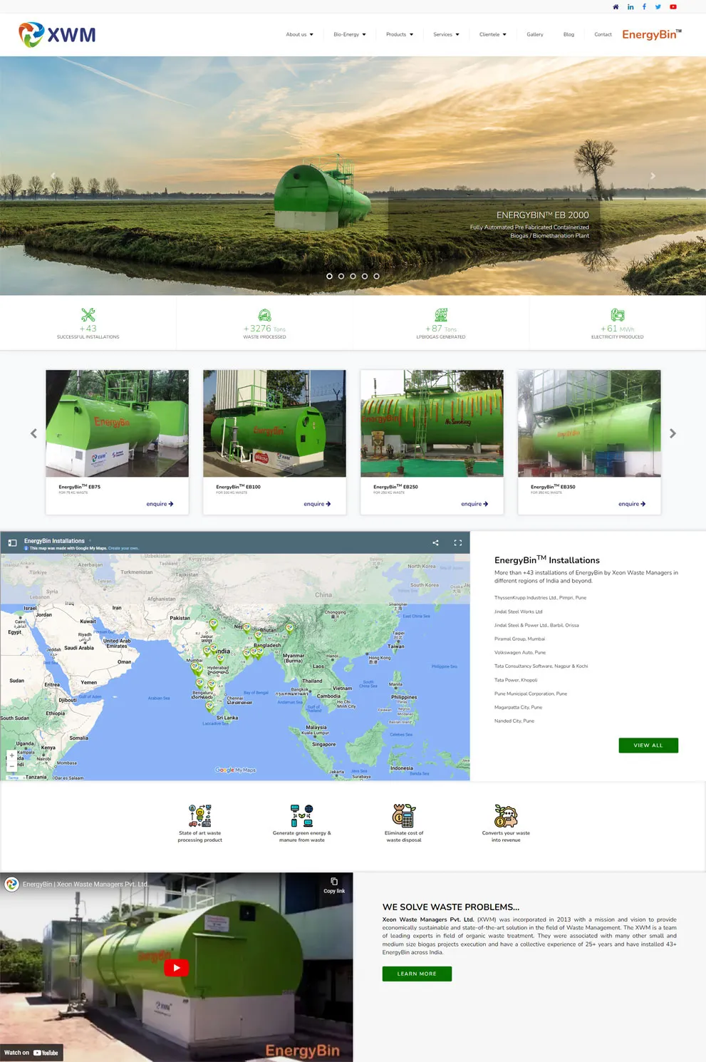 Web Design for Xeon Waste Managers Pune